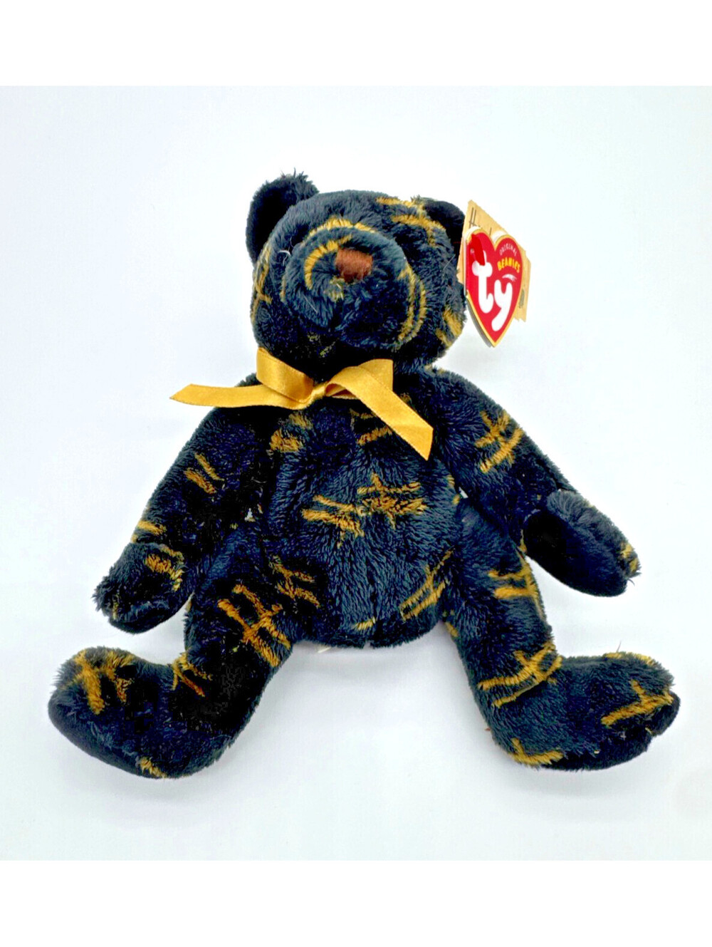 Ty Beanie Baby💜STARLIGHT Bear Black 6"UK HARRODS EXCLUSIVE New MWMT's